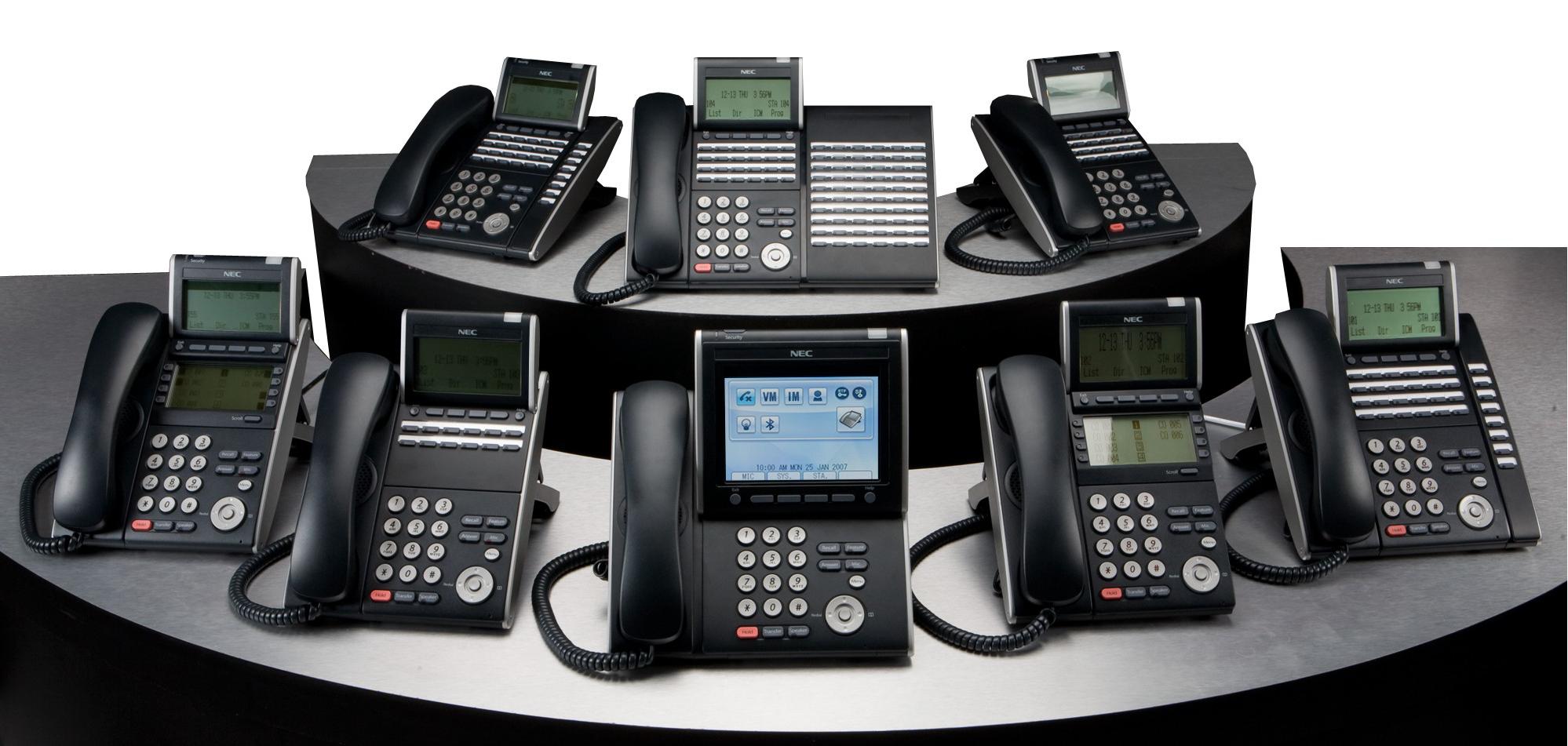 Business phone system display
